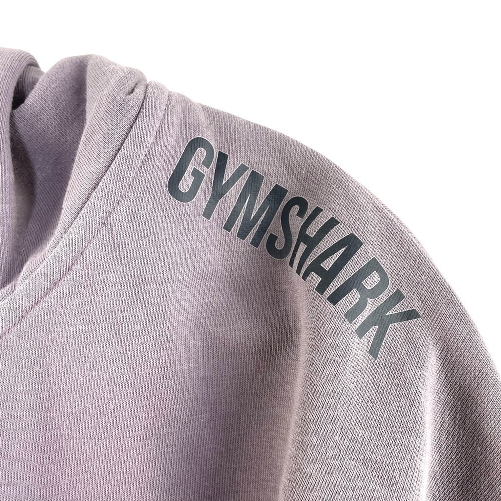Gymshark Solo Cropped Hoodie Slate Lavender Athleisure Sweatshirt Sz S - Picture 10 of 13